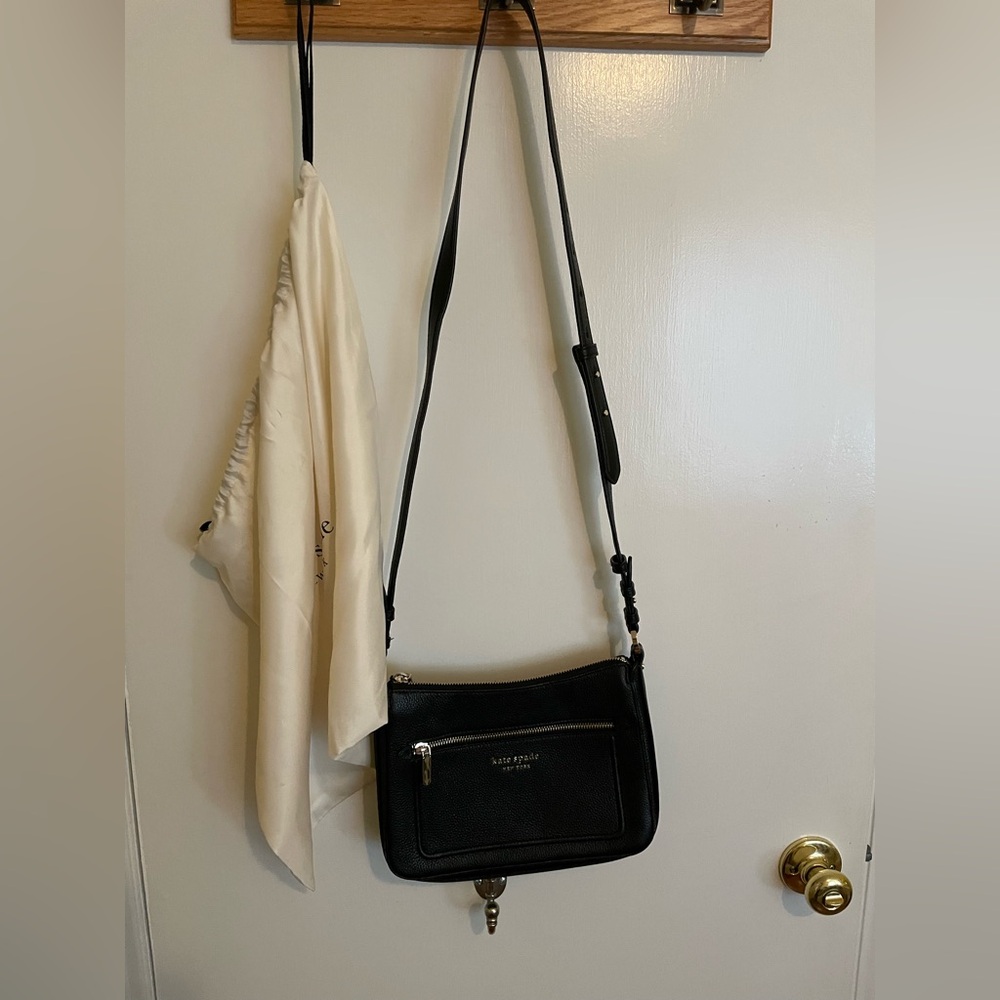 Kate Spade Black Crossbody Bag with Gold Accents